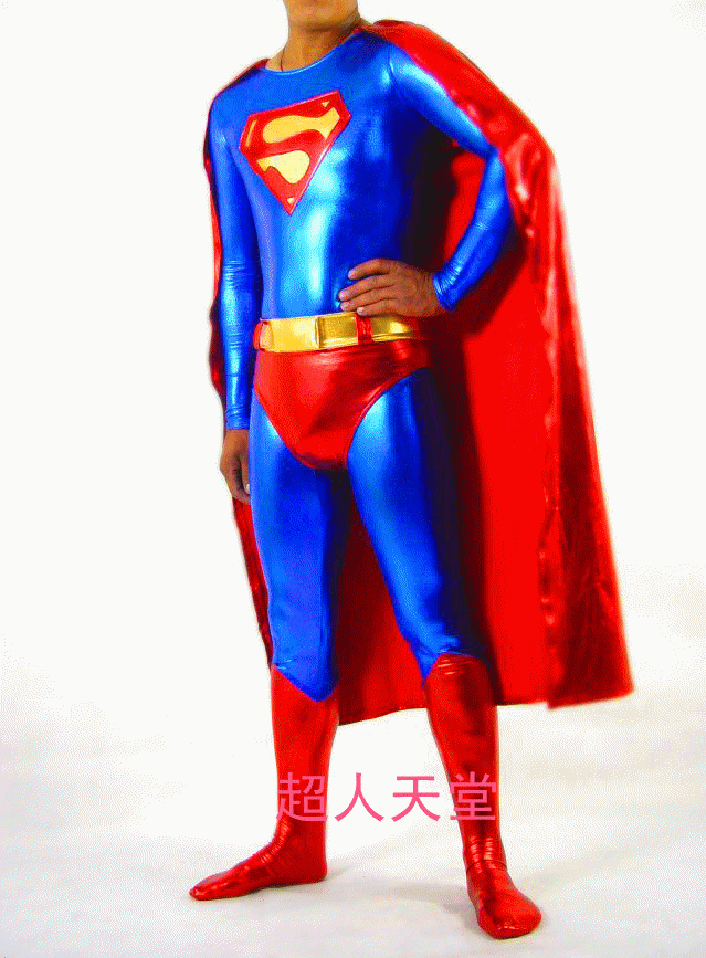 超人紧身衣服 儿童成人钢铁之躯cosplay英雄装 万圣节超人紧身服