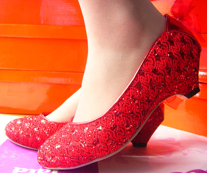金色新娘鞋新款婚鞋喜庆红色结婚鞋子中低跟新娘鞋宴会鞋女鞋
