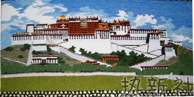 新疆手工艺术挂毯《布达拉宫》经典装饰挂画