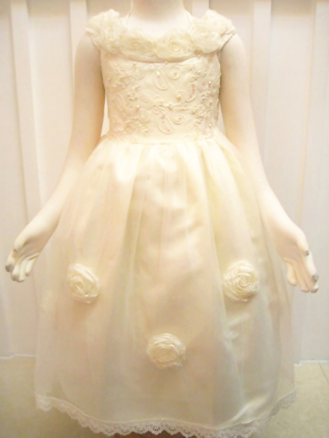 女童钢琴演出裙水晶玫瑰公主婚纱裙礼服裙7-14女童连衣裙高端精品