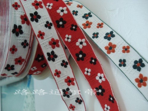 小花朵织带 提花织带 民族花边 手工DIY 服装设计