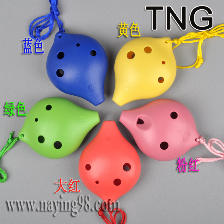 正品台湾TNG陶笛6孔AC塑胶(树脂）SC高音六孔中音C调塑料初学教学