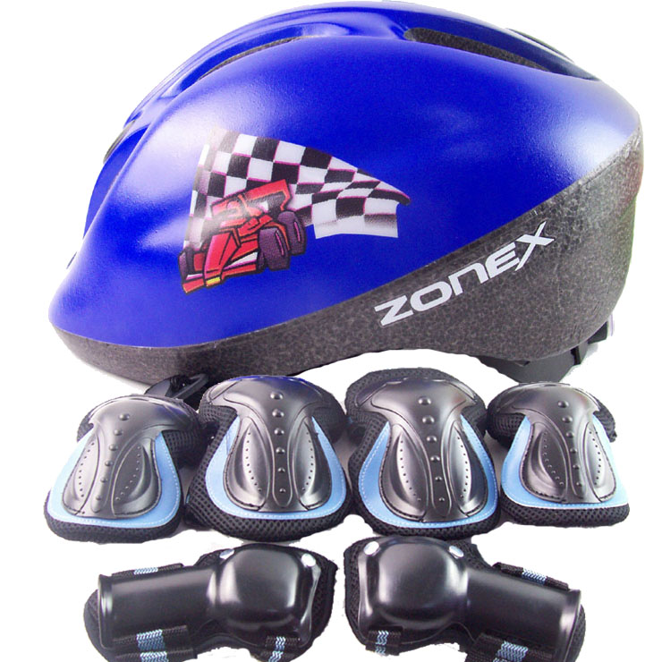 欧美进口儿童头盔 专业轮滑头盔 自行车溜冰可调安全头盔护具套装