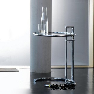 特价时尚简约2013钢化玻璃茶几 创意飘窗圆电话几 宜家家具