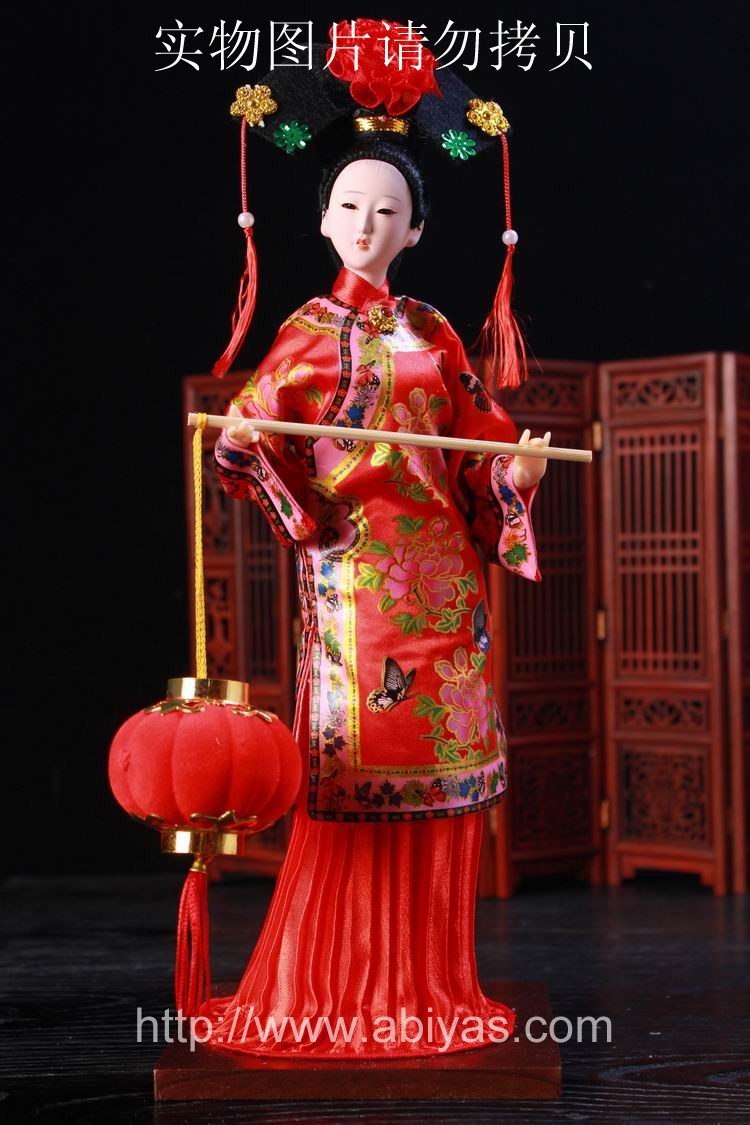 民间手工艺品家居装饰品摆件中国风会议礼品清朝人偶格格公仔娃娃