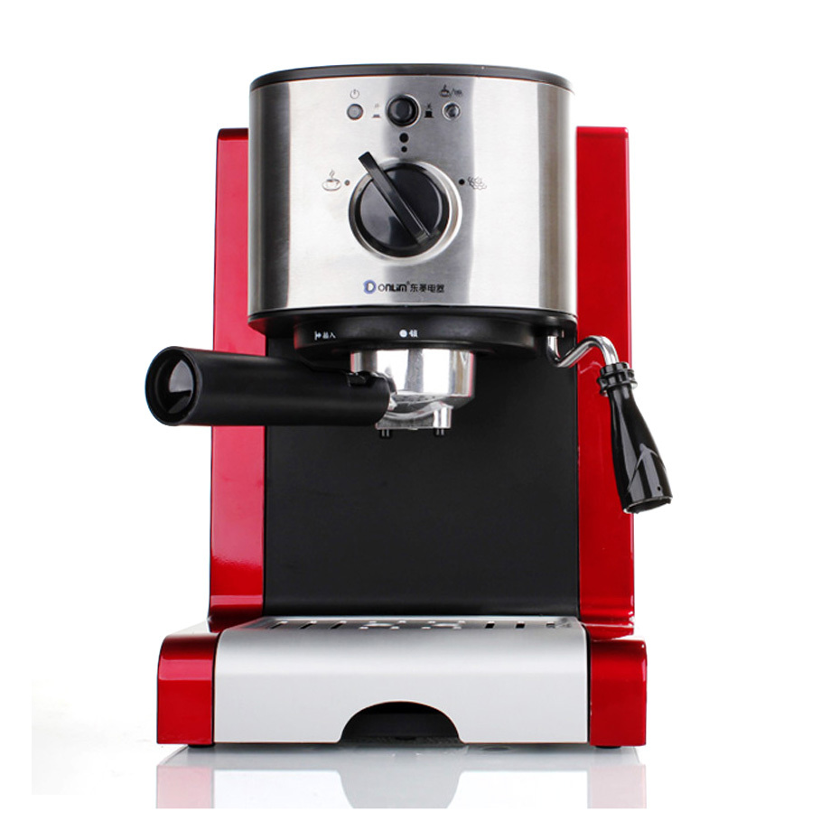 Donlim/东菱 CM-4637家用商用意式泵压式咖啡机办公室红色速溶