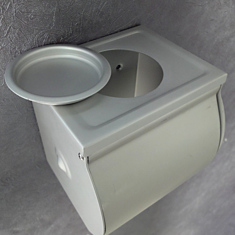 卫生间厕所纸巾架太空铝纸巾盒卫浴用品带烟灰缸多功能手纸架超值