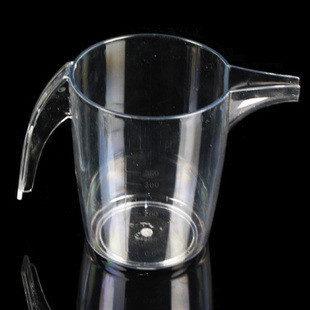 奶茶店专用 透明塑料量杯 量米杯 带刻度方便比利时量杯