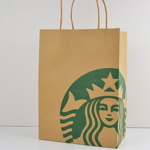 赠品 星巴克咖啡牛皮纸袋 咖啡包装袋礼品袋 买杯子可送