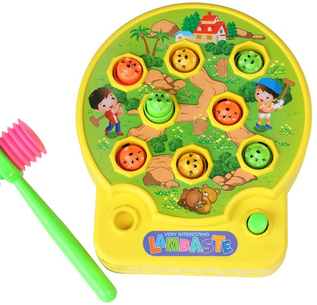 电动音乐打地鼠玩具儿童益智大号宝宝敲击果虫游戏机正品打地鼠