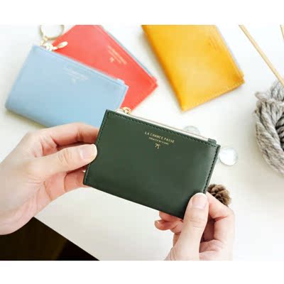 韩国iconic正品 女士 小清新 小钱包 零钱包 卡包 名片包 钥匙包