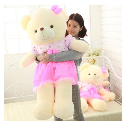 七夕礼品儿童节女孩子情人节礼物 毛绒裙子熊玩具娃娃正品泰迪熊