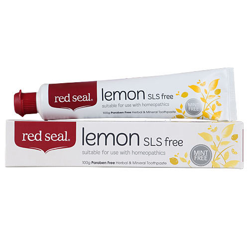 现货新西兰直邮red seal红印柠檬牙膏 清新口气不含氟 防蛀抗细菌