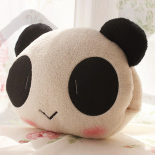 可爱熊猫卡通暖手抱枕暖手筒毛绒手捂午睡枕插手枕靠垫毛绒玩具