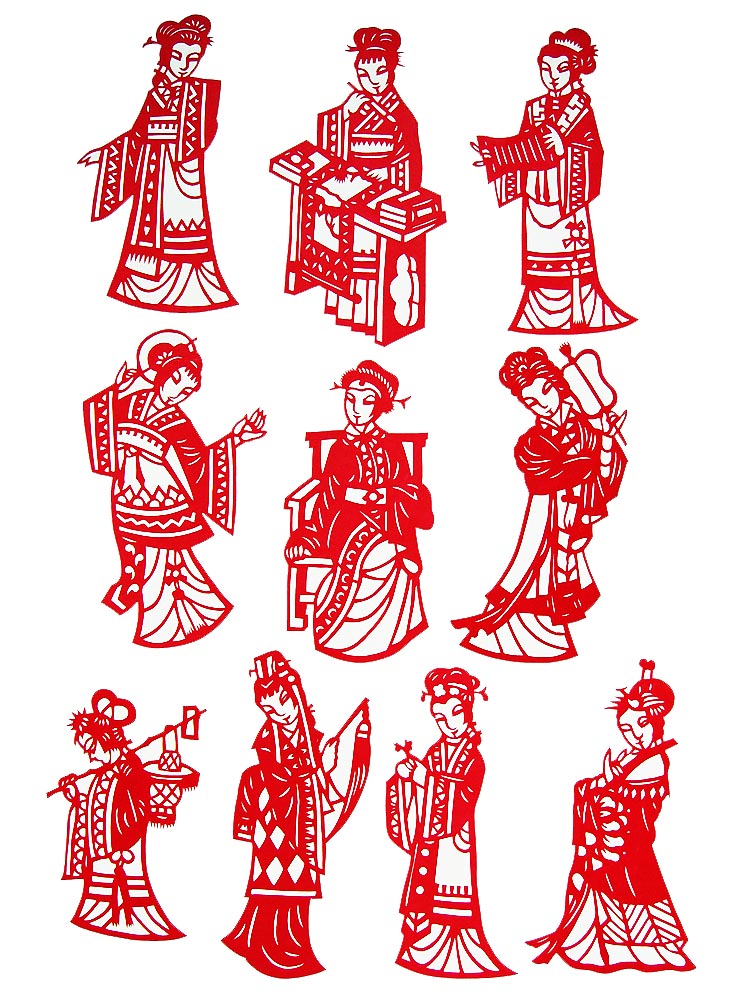 中国风民族特色新年春节出国外事礼品礼物工艺品剪纸 红楼梦人物