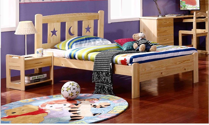 特价星月实木床 松木床 双人床 成人床 儿童床 可定制各种尺寸