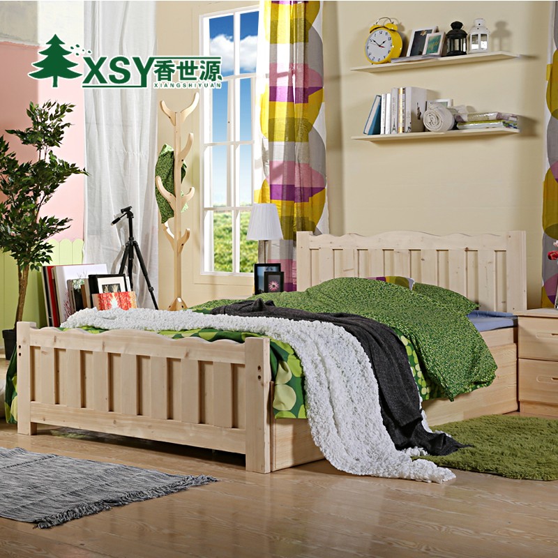 家具特价成人床单人床双人床儿童床实木床松木床 1.2 1.5 1.8单体