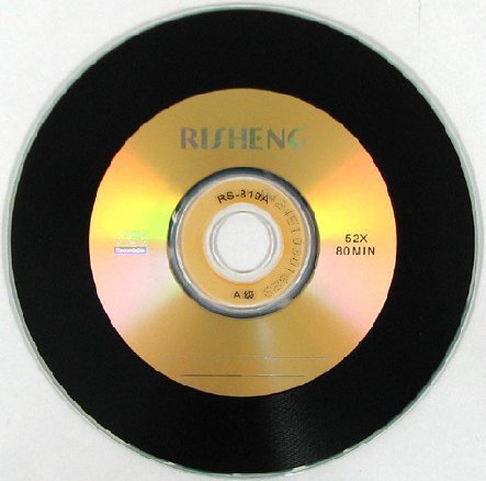 【日胜正品】日胜 RISHENG 黑圈金 单面黑胶CD 52X 50片塑封装