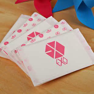 EXO xoxo 同款 周边 新款明星纸巾餐巾纸纸巾袋小包纸