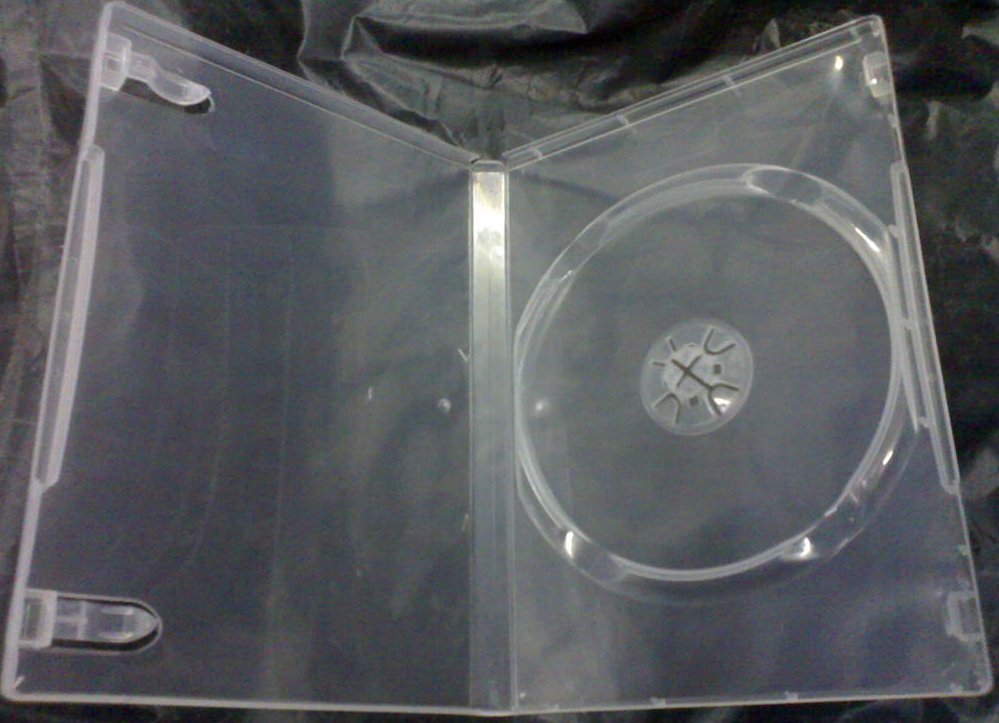 加厚型 插页 CD/DVD/光盘盒子 塑料 长方形 单面 乳白 1.3/个！