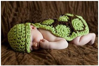 出租 宝宝春秋帽-乌龟搭背 婴儿满月百日拍照服饰道具 柔软宝宝绒