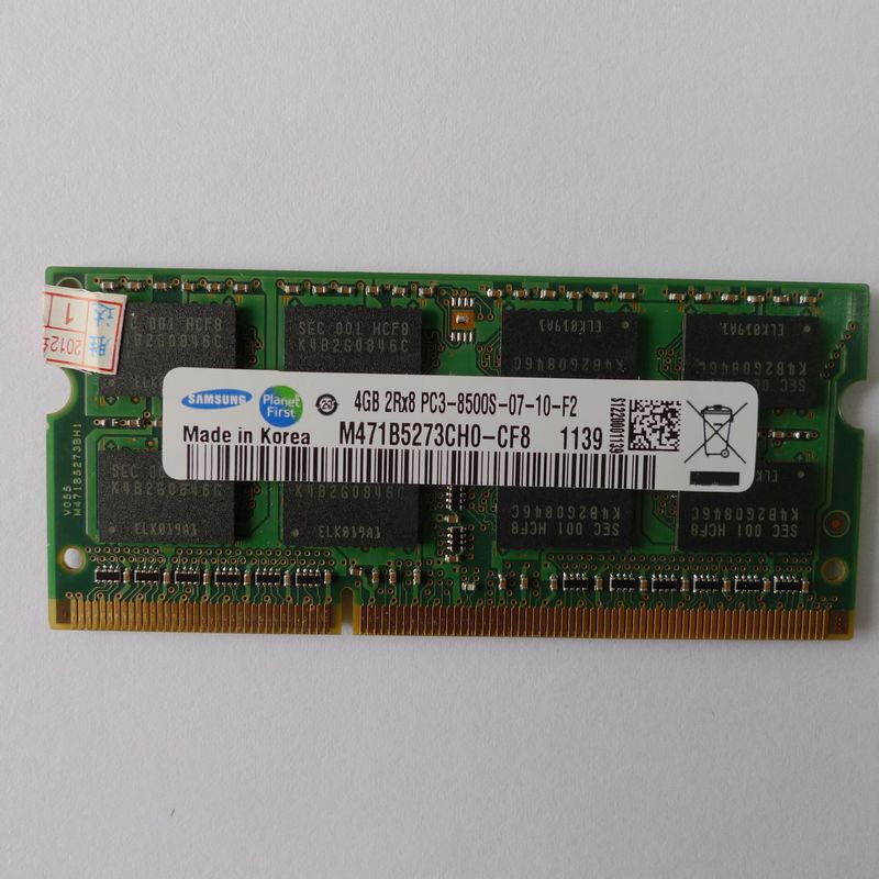 浙江总代：三星原厂4G DDR3 1066 笔记本内存原装正品行货 特价中