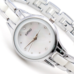 正品牌女士手表金米欧流行手链表韩国时尚时装表白色腕表休闲