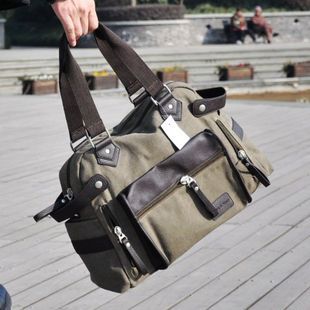 男包2012新品韩版英伦风格帆布包手提包单肩包休闲男包旅游袋