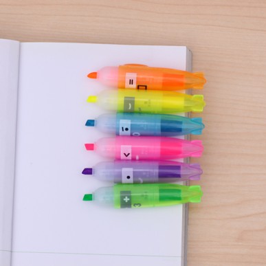【29包邮】学生文具 子弹造型彩色香味荧光笔套装 荧光笔（6支装)
