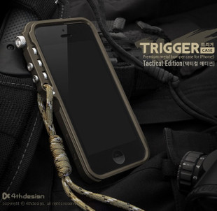 TRIGGER钢铁侠苹果5手机壳iPhone4/4s金属边框 4th保护壳套 潮男