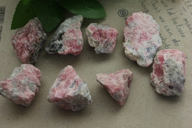 天然矿石 菱锰矿 原石 标本 红纹石 原石 小标本