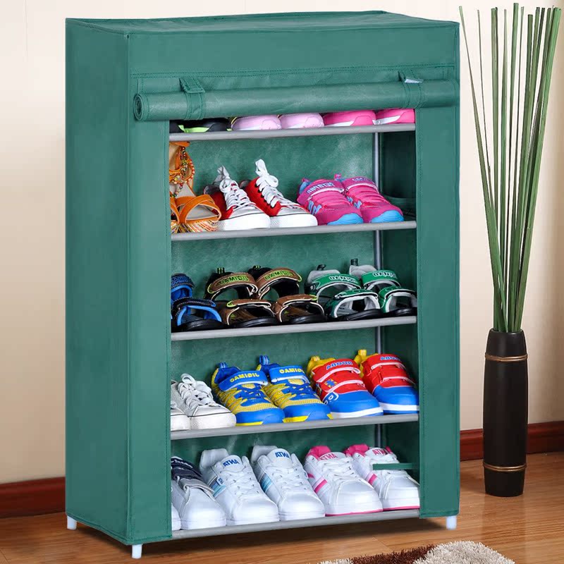 索尔诺鞋柜简约现代大容量防尘鞋架无防布多层简易组装置物柜包邮