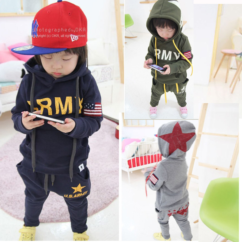 2015童装韩版儿童春款套装 男童女童孩子宝宝2-3-4-7-8岁衣服潮