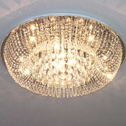 led水晶灯奢华圆形吸顶水晶灯800直径客厅灯水晶圆灯1米1.2米80cm