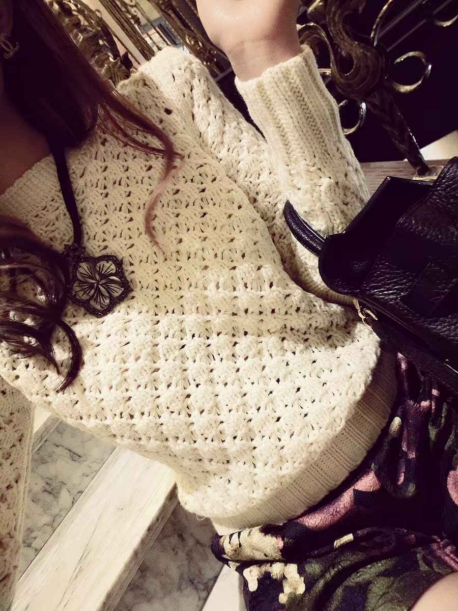长袖打底衫女装秋冬装2013新款韩版长袖针织衫宽松毛衣女套头上衣