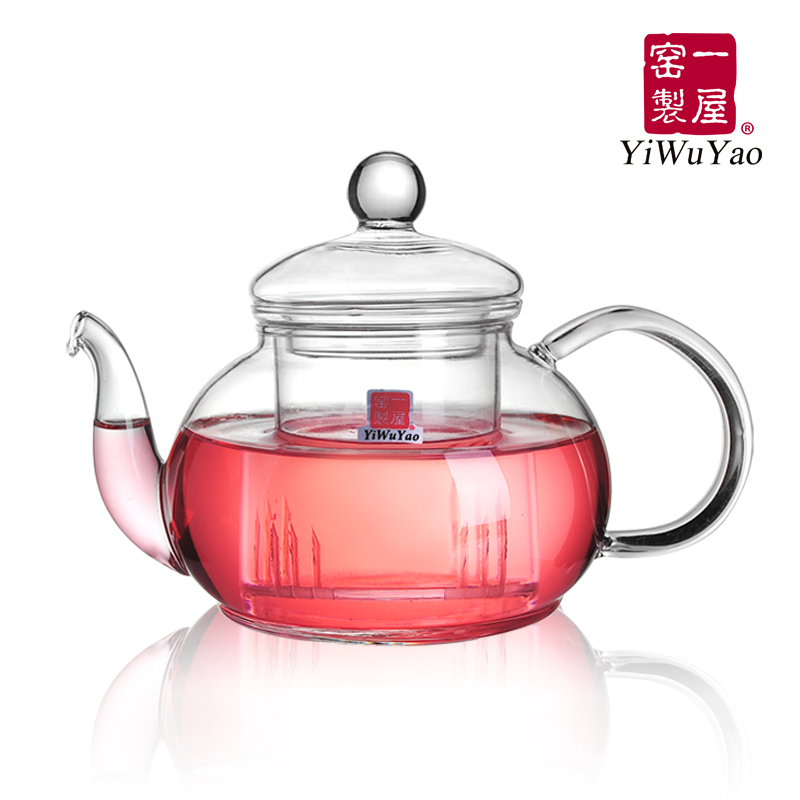 一屋窑家用办公室花茶壶 耐热耐高温泡茶壶可加热玻璃茶壶水壶