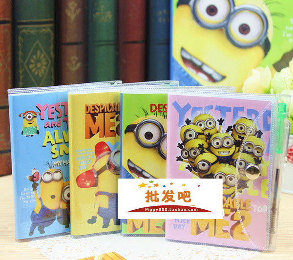 笔记本带笔小黄人卡通图案 日韩文具儿童学生记事本送同学礼物