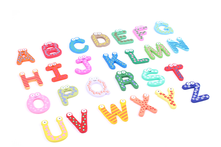 磁性字母冰箱贴 强力磁铁 儿童画板大磁贴 26个英文字母玩具早教