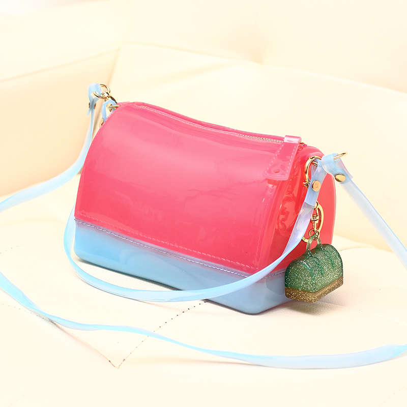 2015夏季新款潮韩版透明包果冻包包枕头包时尚欧美风单肩包斜挎包