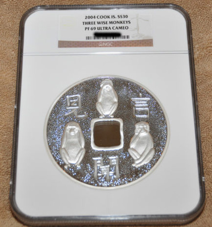 2004年生肖猴公斤银币NGC评级PF69发行量稀少-网上唯一、价可议