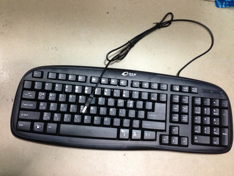 新款雷斯魔KS-6防水韩文键盘 韩语键盘 家用办公键盘USB/PS/2键盘