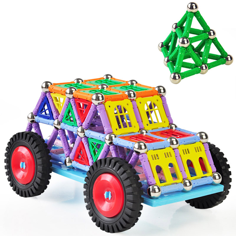 芙蓉天使磁性益智积木正品 磁力棒构建精美空间模型儿童玩具礼物