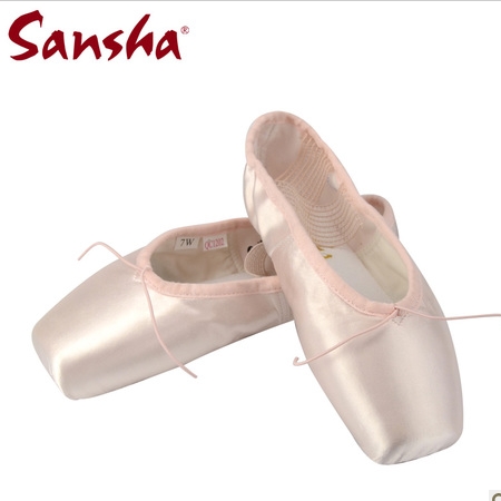 法国Sansha三沙芭蕾足尖鞋/软结构缎面皮底舞蹈鞋/DP801SL