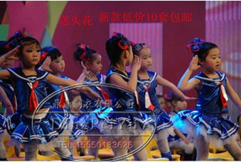 包邮2016新款儿童合唱服装女童爵士舞童年相册小何风采幼儿舞蹈服
