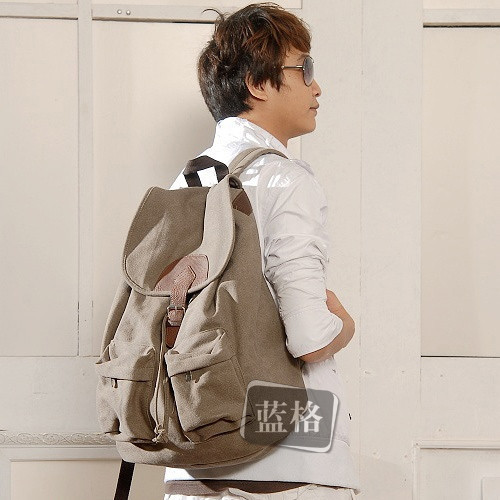 包包2014夏新款双肩背包 韩版运动旅行帆布包 中性休闲男包