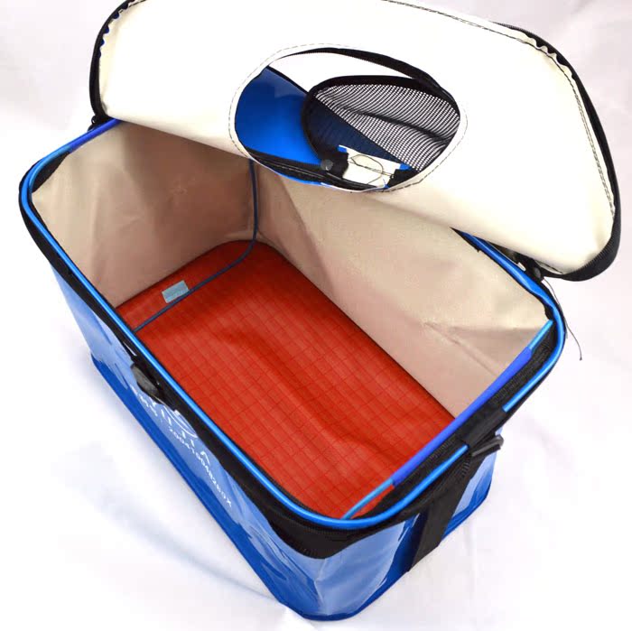 新款EVA方形折叠水桶 饵料桶 钓鱼活鱼桶养鱼箱带透气网渔具