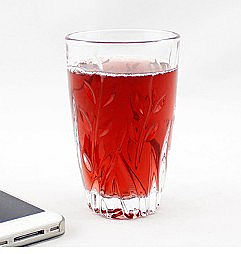 玻璃柳叶花纹玻璃水杯玻璃啤酒杯玻璃红酒杯玻璃茶杯