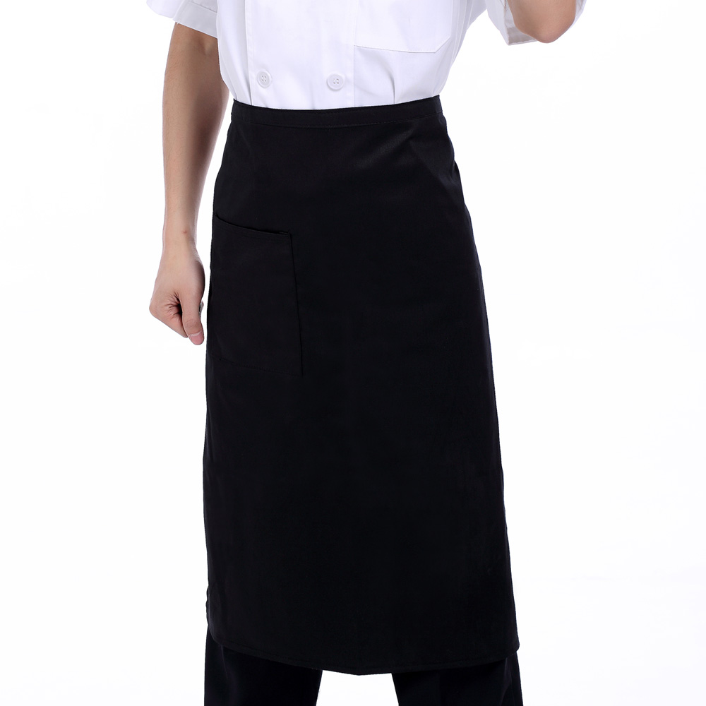 【围裙】厨师黑色大围裙 餐厅厨师工作围裙 酒店厨师服围裙有口袋