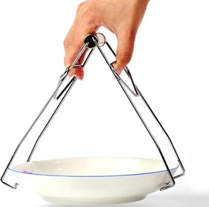 厨房万能盆碗夹 多功能取碗夹 防烫碗碟夹提盘器不锈钢夹碗器0.06