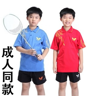 2015新款乒乓球服男女 儿童乒乓球衣 中小学生运动服纯棉短袖